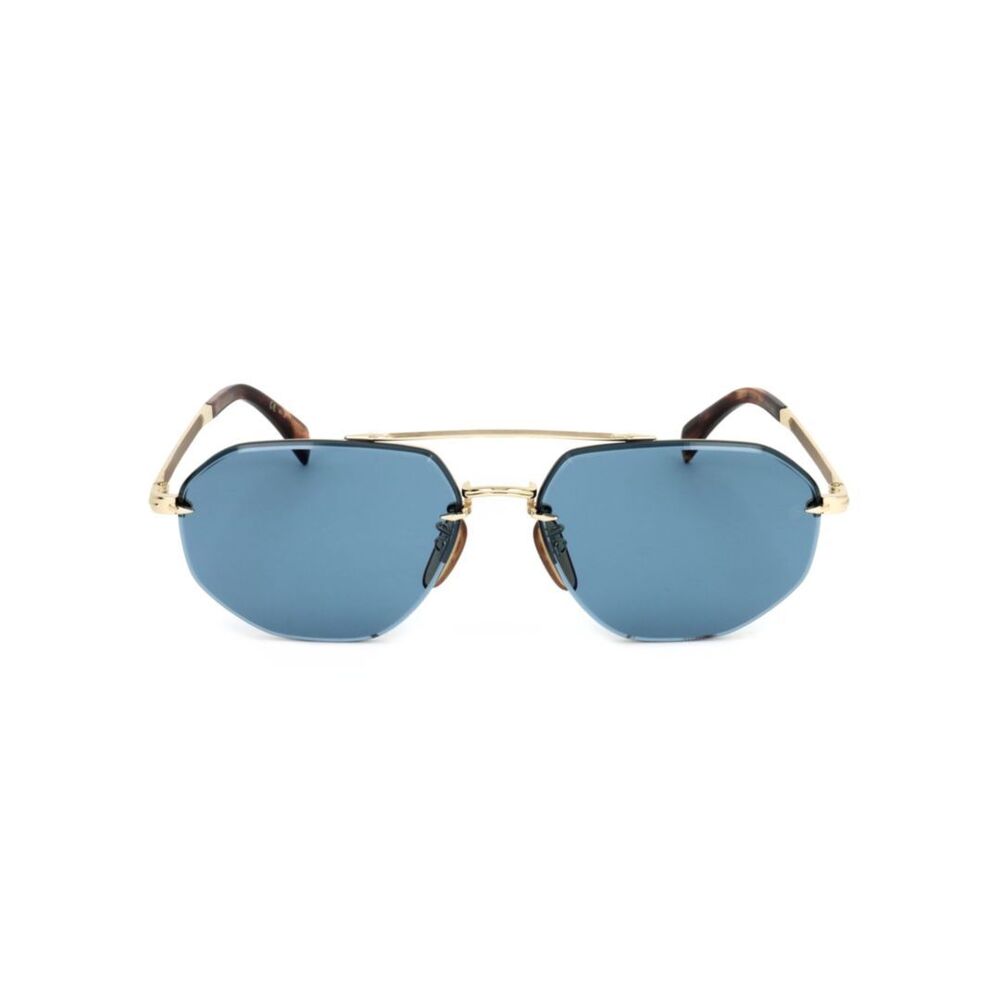 DAVID BECKHAM Db 1101/G/S Geometric-Shaped Gold Metal Frame Sunglasses